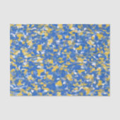 Blauw, geel en wit verf tissuepapier (Voorkant)