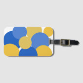 Blauw, Geel en Witte Stippen  Bagagelabel (Voorkant (horizontaal))