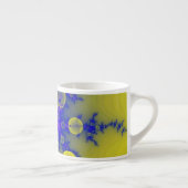 Blauw-geel fractal espresso kop (Rechts)