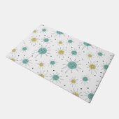 Blauw Geel Franciscan Starburst Midden-eeuw Deurmat (Schuin)