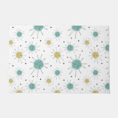 Blauw Geel Franciscan Starburst Midden-eeuw Deurmat (Voorkant)