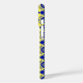 Blauw Geel Geruit Argyle Patroon Case-Mate iPhone Case (Achterkant / Links)