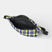 Blauw Geel Geruit Argyll Patroon Heuptasje (Open)