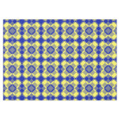 Blauw Geel Geruit Argyll Patroon Tafelkleed (Voorkant (Horizontaal))