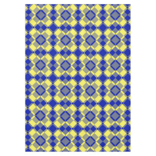 Blauw Geel Geruit Argyll Patroon Tafelkleed