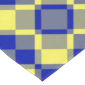 Blauw Geel Geruit Argyll Patroon Tafelkleed (Gekanteld)