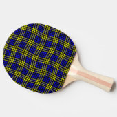 Blauw Geel Geruit Dambord Naadloos Patroon Tafeltennisbatje (Zijkant)