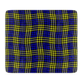 Blauw Geel Geruit Geruit Naadloos Patroon Snijplank