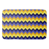 Blauw Geel Goud Chevrons Grote Badmat (Voorkant)