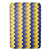 Blauw Geel Goud Chevrons Grote Badmat (Voorkant Verticaal)