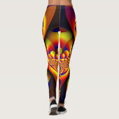 Blauw, Geel, Goud Mini Sferen Leggings (Achterkant)