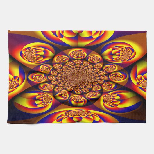 Blauw, Geel, Goud Mini Sferen Theedoek (Horizontaal)