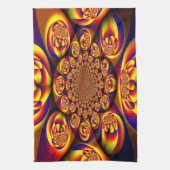 Blauw, Geel, Goud Mini Sferen Theedoek (Verticaal)