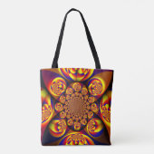 Blauw, Geel, Goud Mini Sferen Tote Bag (Achterkant)