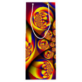 Blauw, Geel, Goud Mini Sferen Wijn Cadeautas (Achterkant)