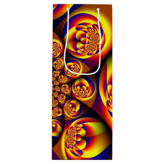 Blauw, Geel, Goud Mini Sferen Wijn Cadeautas (Voorkant)