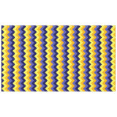 Blauw Geel Gouden Chevrons Groot Tafelkleed (Voorkant (Horizontaal))