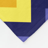 Blauw Geel Gouden Chevrons Grote Fleece Deken (Hoek)