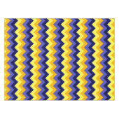 Blauw Geel Gouden Chevrons Klein Tafelkleed (Voorkant (Horizontaal))