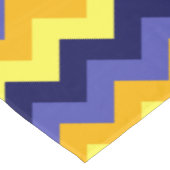 Blauw Geel Gouden Chevrons Klein Tafelkleed (Gekanteld)
