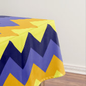 Blauw Geel Gouden Chevrons Klein Tafelkleed (Voorbeeld)