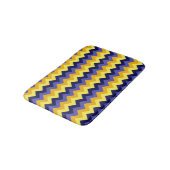 Blauw Geel Gouden Chevrons Kleine Badmat (Gekanteld)