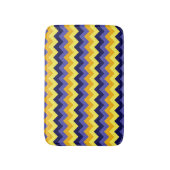 Blauw Geel Gouden Chevrons Kleine Badmat (Voorkant Verticaal)