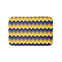 Blauw Geel Gouden Chevrons Kleine Badmat