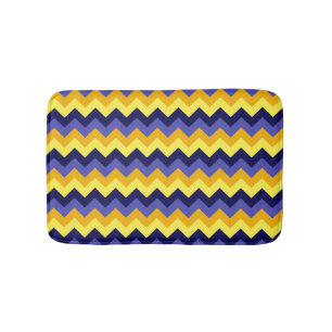 Blauw Geel Gouden Chevrons Kleine Badmat