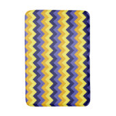 Blauw Geel Gouden Chevrons Medium Badmat (Voorkant Verticaal)