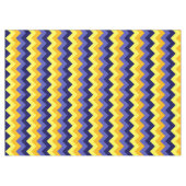 Blauw Geel Gouden Chevrons Medium Tafelkleed (Voorkant (Horizontaal))