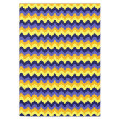 Blauw Geel Gouden Chevrons Medium Tafelkleed (Voorkant)