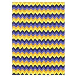 Blauw Geel Gouden Chevrons Medium Tafelkleed