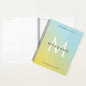 Blauw Geel Gradiënt Persoonlijke Zakelijke Planner (Display)
