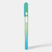 Blauw Geel Groen Gestreept Patroon Case-Mate iPhone Case (Achterkant / Links)
