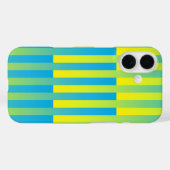 Blauw Geel Groen Gestreept Patroon Case-Mate iPhone Case (Achterkant (horizontaal))