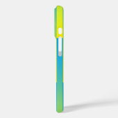 Blauw Geel Groen Gestreept Patroon Case-Mate iPhone Case (Achterkant / Links)