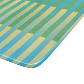Blauw Geel Groen Gestreept Patroon Snijplank (Hoek)
