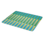 Blauw Geel Groen Gestreept Patroon Snijplank (Hoek)