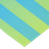 Blauw geel groen gestreept patroon tafelkleed (Gekanteld)