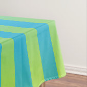 Blauw geel groen gestreept patroon tafelkleed (Voorbeeld)