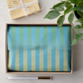 Blauw Geel Groen Gestreept Patroon Tissuepapier (Geschenk)