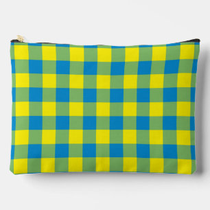 Blauw Geel Groen Gestreepte Geruite Patroon Groot Etui
