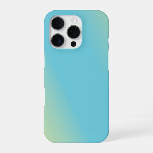 Blauw Geel Groen Gradiënt iPhone Hoesje (Achterkant)