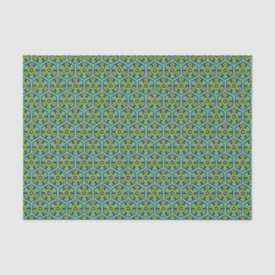  Blauw Geel Groen Ottomaans Turks Hexagon Tissuepapier
