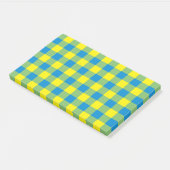 Blauw Geel Groen Plakken Checker Patroon Post-it® Notes (Schuin)