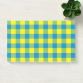 Blauw Geel Groen Plakken Checker Patroon Post-it® Notes (Kantoor)