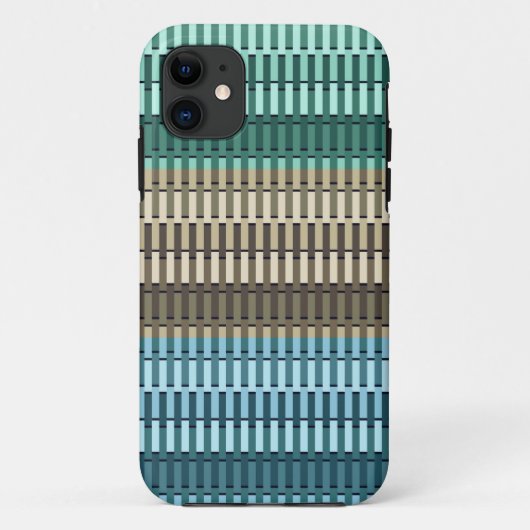 Blauw geel groen stijlvol modern Abstract patroon Case-Mate iPhone Case (Achterkant)