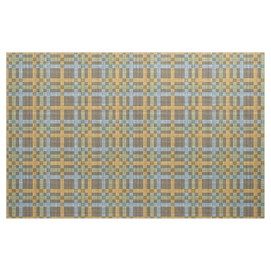 Blauw geel groen Tartanpleidooi Patroon Stof (Fat Quarter)