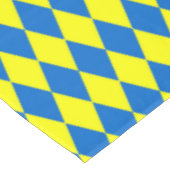 Blauw Geel Harlekijn Geruit Ontwerp Tafelkleed (Gekanteld)
